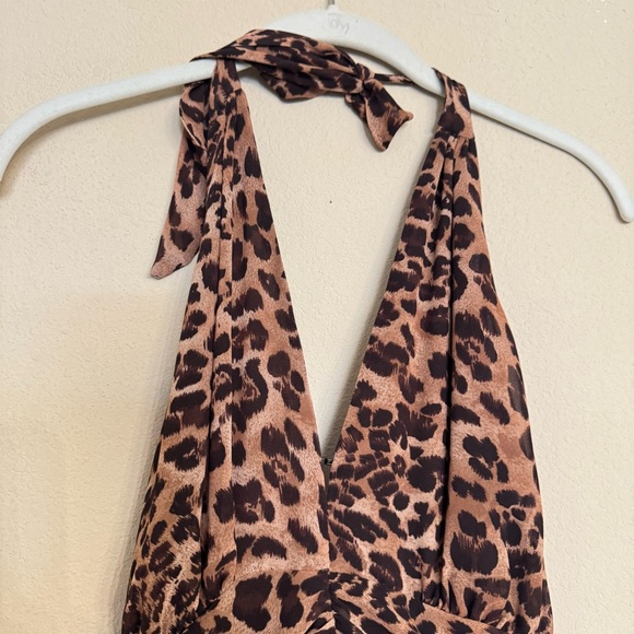 Victor Costa Cheetah Leopard Animal Print Halter Dress Size 6 NEW - Picture 5 of 16